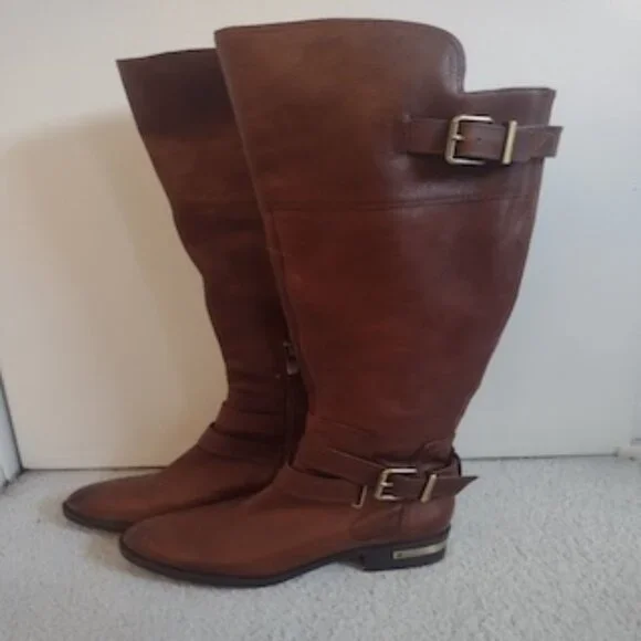Vince Camuto Prestinta 6 Riding Below the Knee Boots Brown NEW - Picture 3 of 5